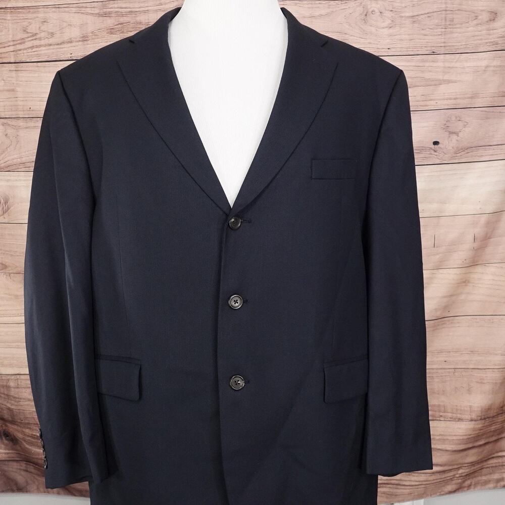 Ralph Lauren Blazer Mens 48R Navy Wool 3 Button Notch Lapel Dillard's Sport Coat